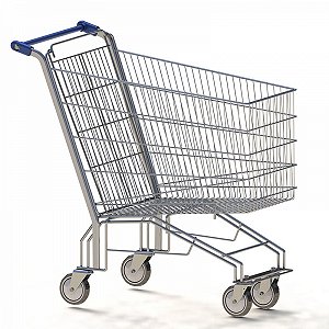 Carrinho 180 Litros com Chassi Aramado Tampa Simples