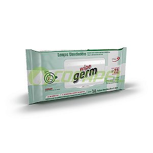 Hospitalar Wipe Germ Lenço Umedecido Desinfetante p/ superfícies 20x18CM c/ 50 lenços