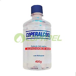 Álcool Gel p/ Mãos c/ tampa Flip Top Frasco 400ml Coperalcool
