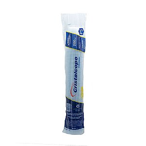 Copo de plástico PS branco p/ água 200ml pacote c/ 100 un Cristalcopo