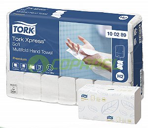 Papel Toalha Folha Dupla Interfolha 3 Dobras Fardo 21x150f 3150 folhas 25,5x21,2cm Tork 100289