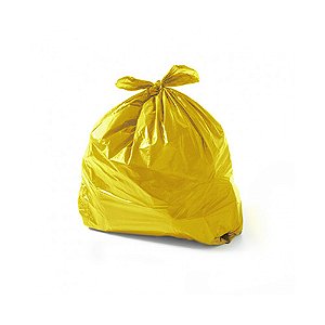 Saco p/ lixo 100L Amarelo Leve Almofada Fundo Reto 100pçs 90x75cm Zibag