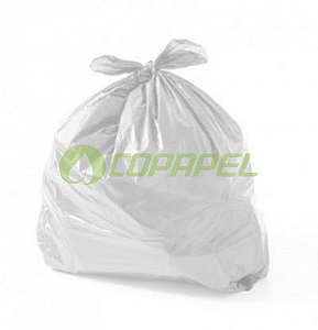 Saco p/ lixo 40L Transparente Leve Almofada Fundo Reto 100pçs 58x52cm Zibag