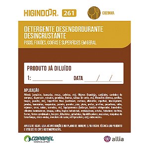 Adesivo Higindoor 261 p/ produto diluído 10cm x 08cm