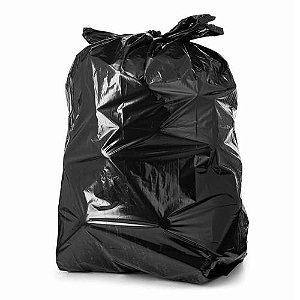 Saco p/ lixo 100L Preto Médio Almofada Fundo Sanfonado 100pçs 75x85cm Versatta