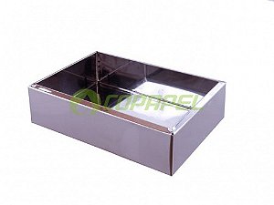 Cinzeiro de Chão Inox Modelo Simples 6cm x 30cm x 20cm Aldinox ref. MSP392