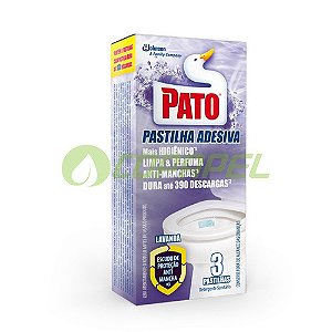 Odorização Pato Pastilha Odorizadora Adesiva p/ sanitário Lavanda 3PC