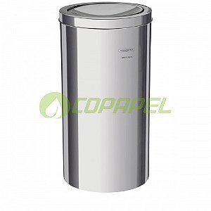 Lixeira 20L inox polido c/ tampa basculante 40,7cm x 25,5cm Tramontina ref. 94542120