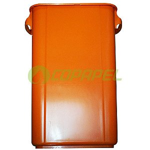 Lixeira 50L Laranja s/ tampa 65cm x 26cm x 48cm Bralimpia ref. LS52LJP