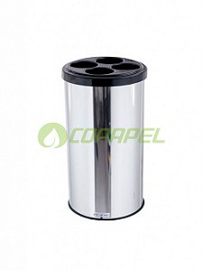 Lixeira p/ copo c/ 3 tubos 200ml + 1 tubo 50ml inox 50cm x 23cm ref. MSP142