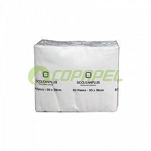 Pano Não tecido branco DC Clean Plus 80g/m² 30cm x 38cm pacote c/ 50 un Ref. 203646
