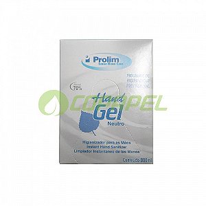 Refil Álcool Gel p/ mãos Bag 800ml Hand Gel Prolim