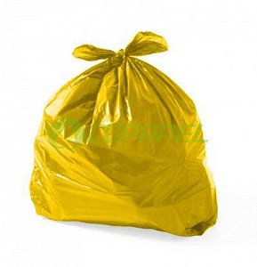 Saco p/ lixo 40L Amarelo Leve Almofada Fundo Reto 100pçs 58x52cm Zibag