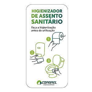 Adesivo p/ Higienizador sanitário 05cm x 10cm