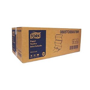 Papel Toalha Folha Simples Interfolha Advanced 3 Dobras Caixa 16x260f 4160 folhas 21x21cm Tork O55037BR