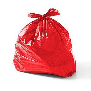 Saco p/ lixo 200L Vermelho Super Reforçado Almofada Fundo Sanfonado 50pçs 100x130cm Versatta