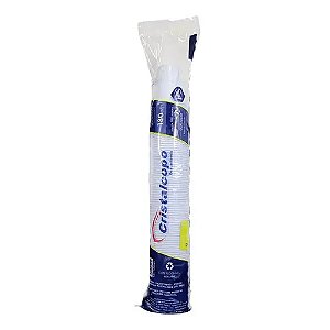 Copo de plástico PP branco p/ água 180ml pacote c/ 100 un Cristalcopo