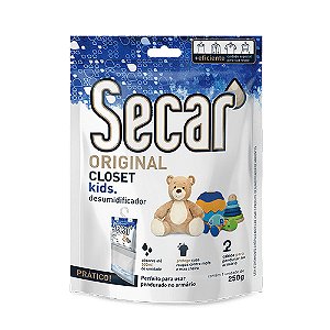 Limpeza Geral Secar Evita Mofo Desumidificador p/ closet Kids 250gr