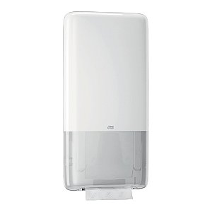 Dispenser Plástico Branco p/ Papel Toalha interfolhas 3D 2132F Peakserve Tork 552500