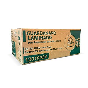 Guardanapo folha dupla branco 16,8cm x 20,5cm caixa c/ 6000 folhas Napkin Essenz GVD097