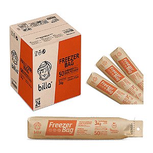 Saco Plástico p/ proteção de alimentos Freezer-Bag 3kg 23x37cm rolo c/ 50 un Billa