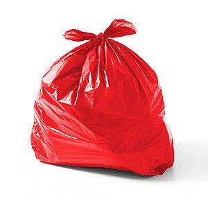 Saco p/ lixo 20L Vermelho Leve Almofada Fundo Reto 100pçs 39x50cm Versatta