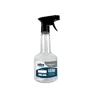 Frasco Pulverizador Nobre Plástico Transparente c/ gatilho spray p/ produtos químicos 500ml