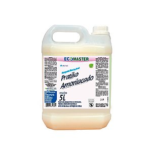 Limpeza Geral Ecomaster Pratiko Amoniacado Detergente p/ limpeza pesada de pisos e outras superfícies laváveis 5L