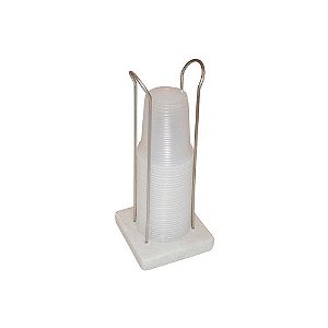 Dispenser de Mesa Portátil p/ Copo 180/200ml Aço Inox 23,5cm x 10cm x 10cm JSN ref.A32
