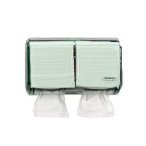 Dispenser Plástico Verde p/ Papel Higiênico Cai Cai Premisse Urban