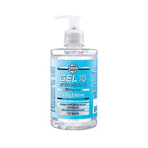 Álcool gel 70% p/ mãos s/ fragrância Pump 500ml Premisse - Gel Clean
