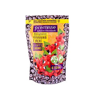 Refil Sabonete Líquido p/ corpo e mãos Guaraná e açaí ECO 450ml Premisse