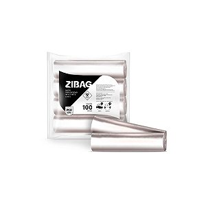 Saco p/ lixo Hospitalar 15L Infectante Branco Leve Reciclado Rolo Fundo Reto 100pçs 58x39cm Zibag