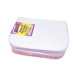 Pano de Pia Alvejado Duplo p/ Limpeza 100% Algodão 30x42cm 40gr - Flabom - Ref. 491