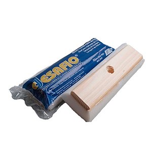 Rodo c/ espuma base madeira c/ Cabo 26x9,5x4,5 cm - Desafio Ref. 43