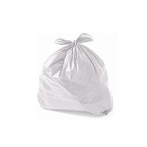 Saco p/ lixo Hospitalar 110L Branco Médio Almofada Fundo Reto 100pçs 100x80cm Versatta