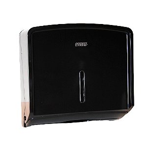 Dispenser Plástico Preto p/ Papel Toalha interfolhas 2D/3D Lunes Design LDPTI263
