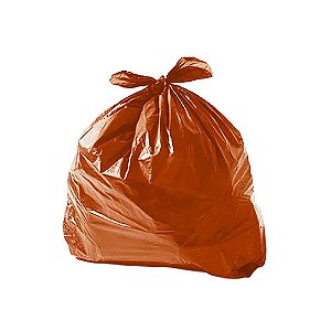 Saco p/ Lixo 40L Marrom Leve Almofada Fundo Reto 100pçs 50x55cm Versatta
