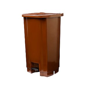 Lixeira Marrom 50L c/ Pedal 60,5x43cm Tonk Ref. 2203071015