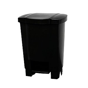 Lixeira Preta 18L Licitá c/ Pedal 68x33cm Tonk Ref. 2203071010