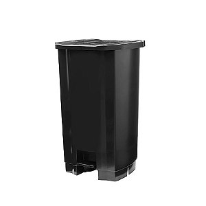 Lixeira Preta 100L Licitá c/ Pedal 86x50,6cm Tonk Ref. 2203071035