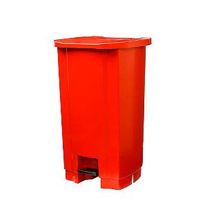 Lixeira Vermelha 50L c/ Pedal 60,5x43cm Tonk Ref.2203071014