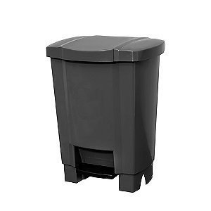 Lixeira Cinza 18L c/ Pedal 44x33cm Tonk Ref. 2203071003
