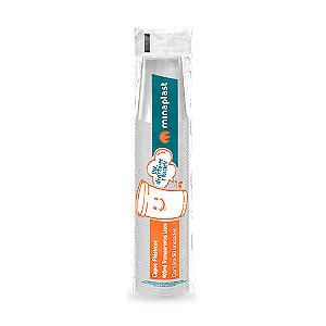 Copo de plástico PS transparente liso 400ml pacote c/50 un Minaplast