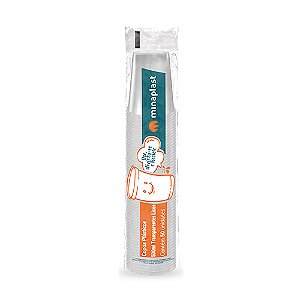 Copo de plástico PS transparente liso 500ml pacote c/50 un Minaplast