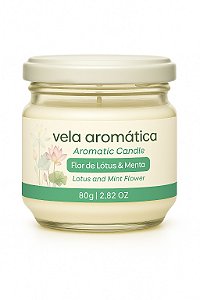 Vela Aromática Flor de Lótus e Menta 80 gr