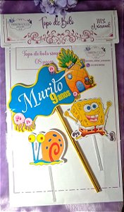 Topo de Bolo Personalizado clássico