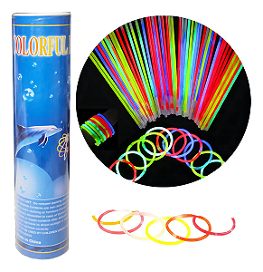 Pulseira de Neon Tubo c/50 Unidades
