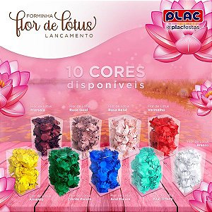Forma p/ Doce Flor de Lótus Caixa c/40 Unidades - PLAC (DIVERSAS CORES)