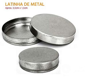 10 Latinhas De Metal 5,5cm x 1,5cm de altura